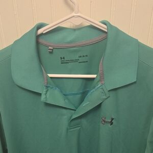 Under Armour Green Polo Shirt Lightweight Sporty Design
